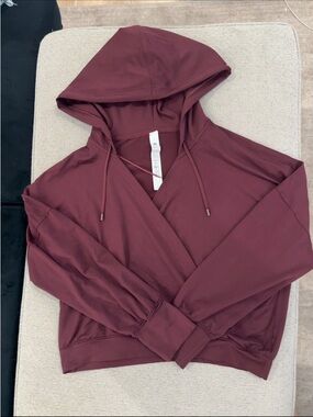 lululemon athletica Maroon Hooded Wrap Top